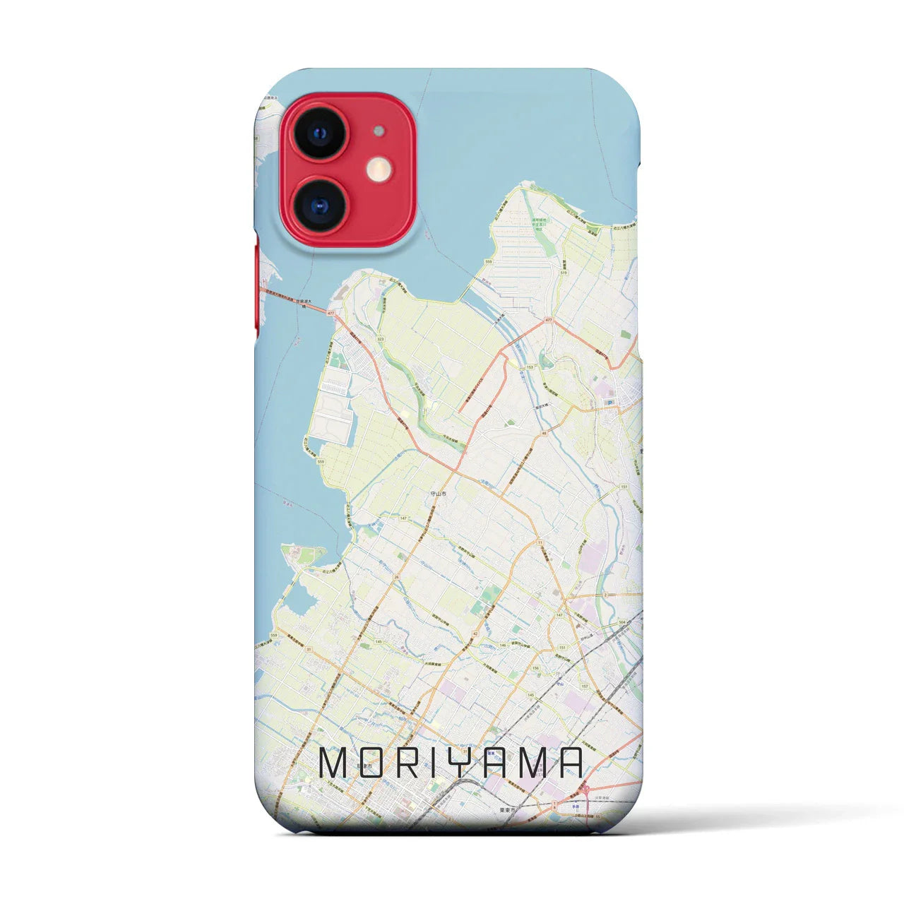 【守山(滋賀県)】地図柄iPhoneケース(バックカバータイプ)