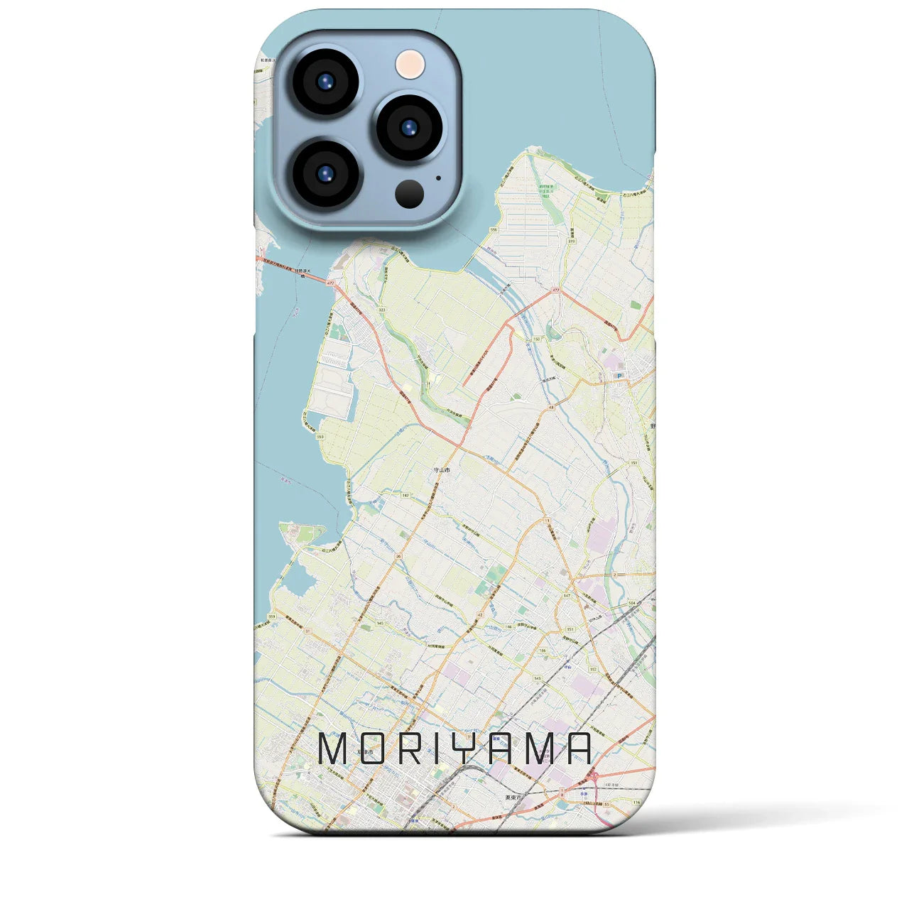 【守山(滋賀県)】地図柄iPhoneケース(バックカバータイプ)