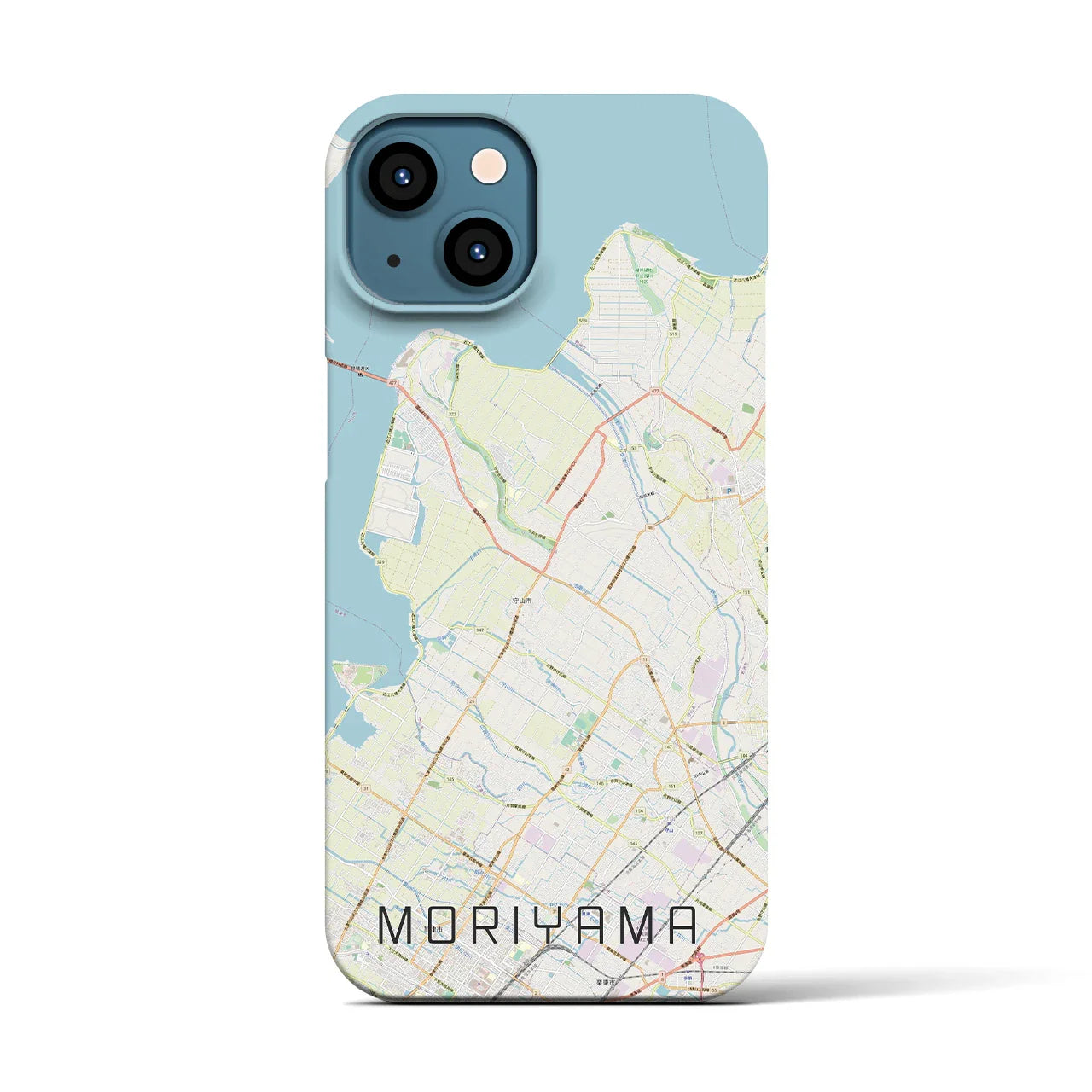 【守山(滋賀県)】地図柄iPhoneケース(バックカバータイプ)