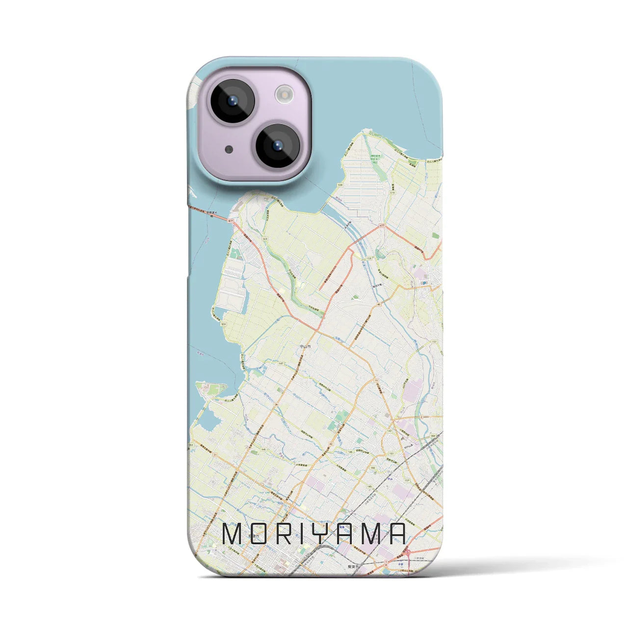 【守山(滋賀県)】地図柄iPhoneケース(バックカバータイプ)