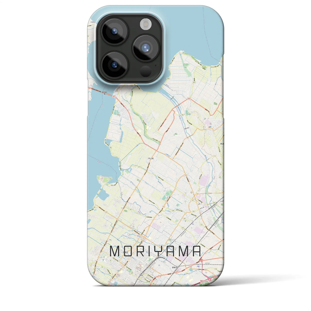 【守山(滋賀県)】地図柄iPhoneケース(バックカバータイプ)