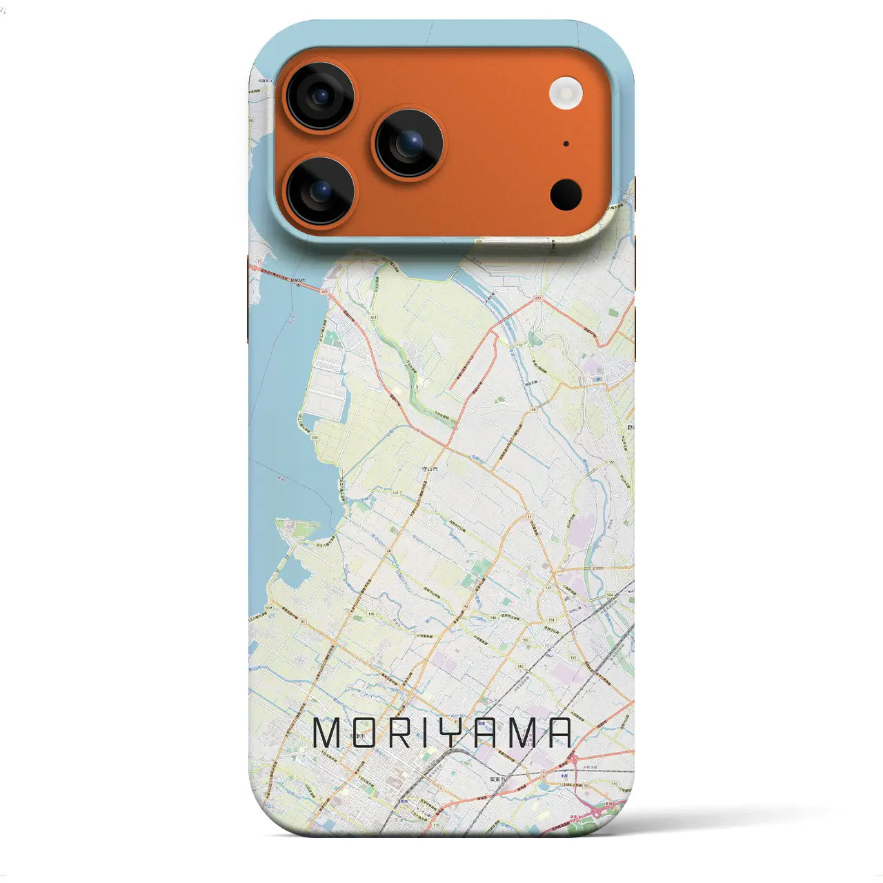 【守山(滋賀県)】地図柄iPhoneケース(バックカバータイプ)ナチュラル・iPhone 17 Pro Max 用