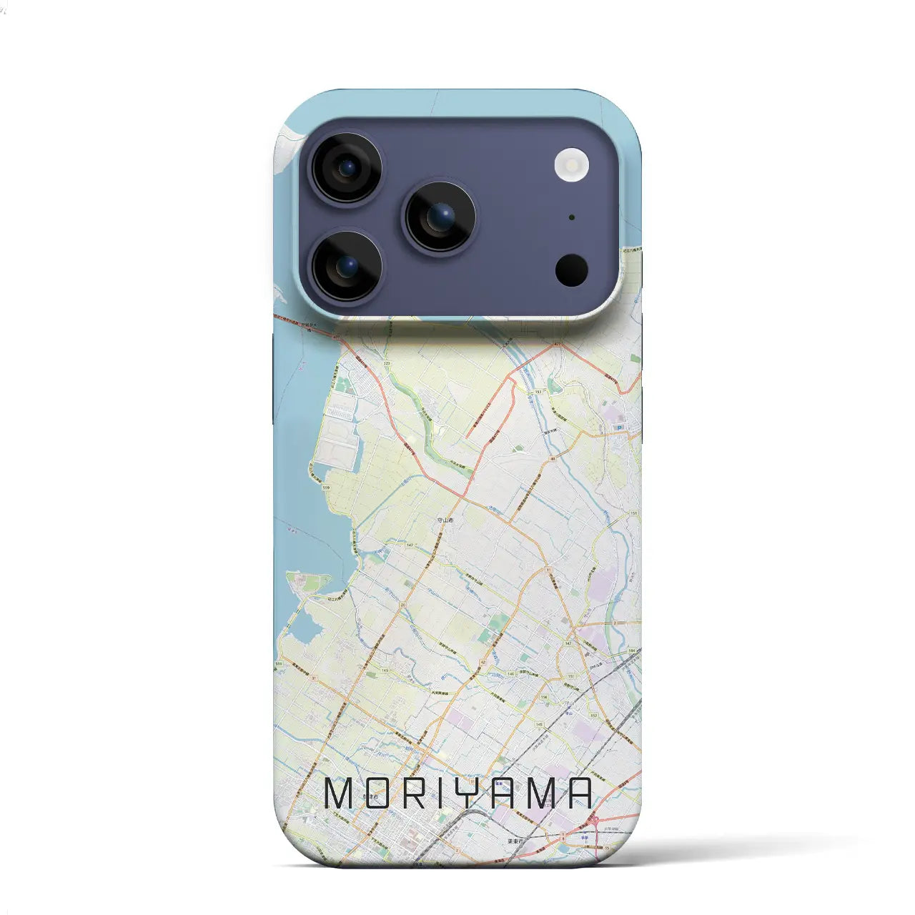 【守山(滋賀県)】地図柄iPhoneケース(バックカバータイプ)