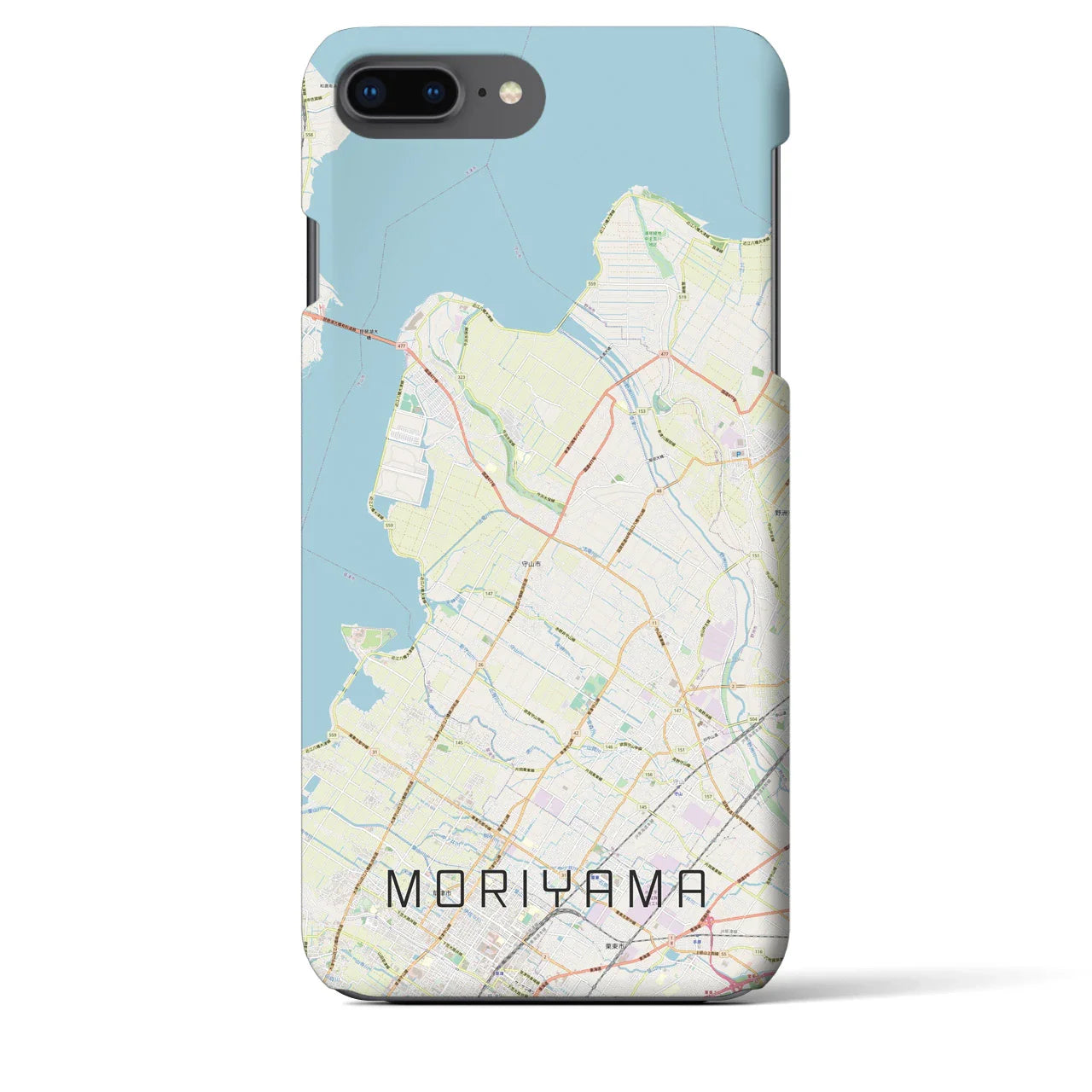【守山(滋賀県)】地図柄iPhoneケース(バックカバータイプ)