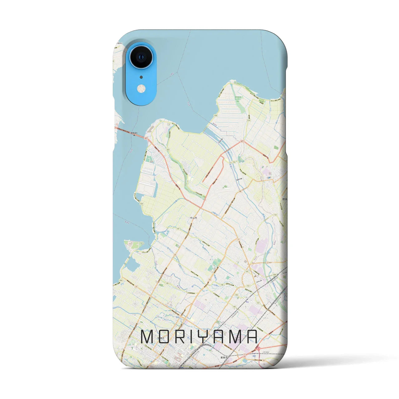 【守山(滋賀県)】地図柄iPhoneケース(バックカバータイプ)