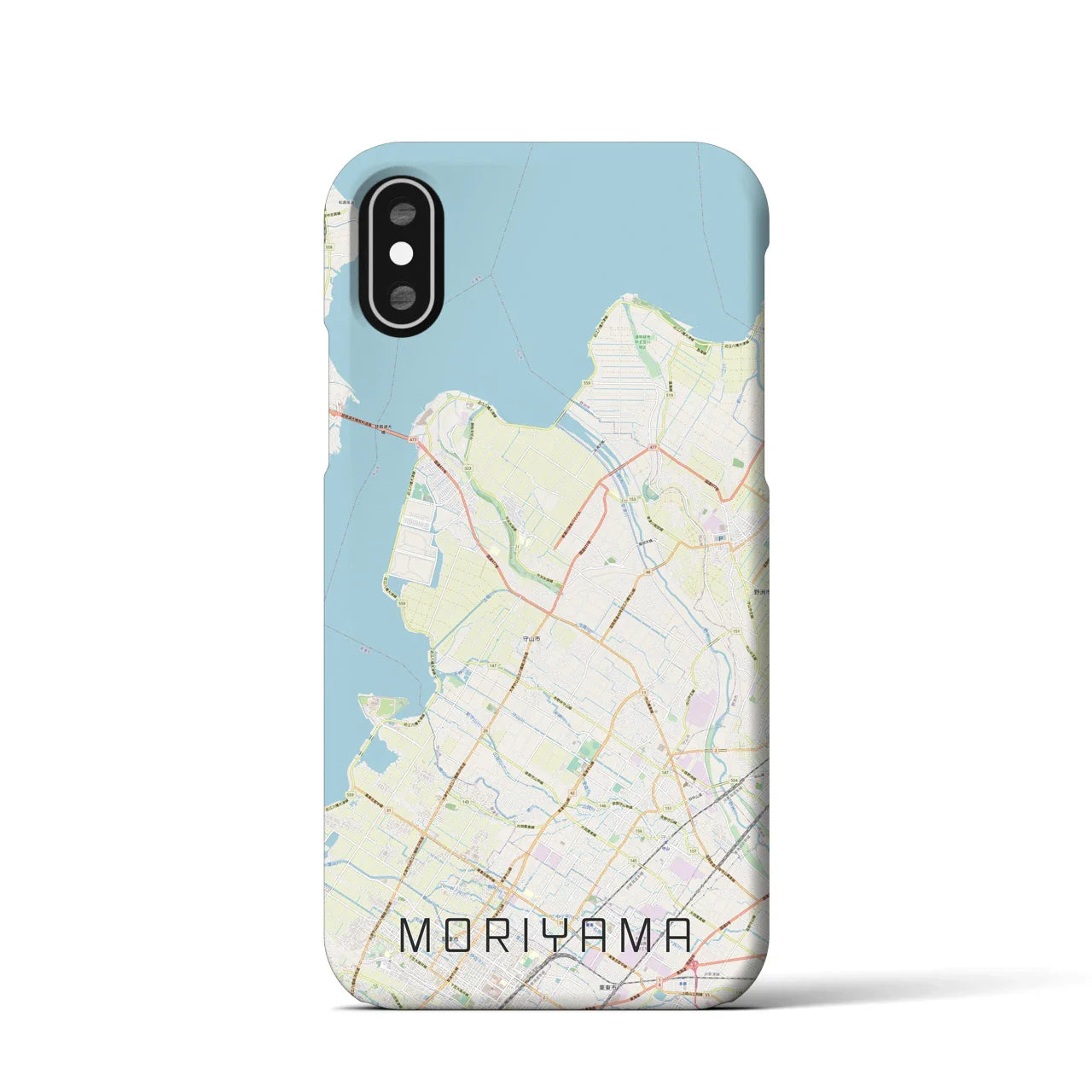 【守山(滋賀県)】地図柄iPhoneケース(バックカバータイプ)