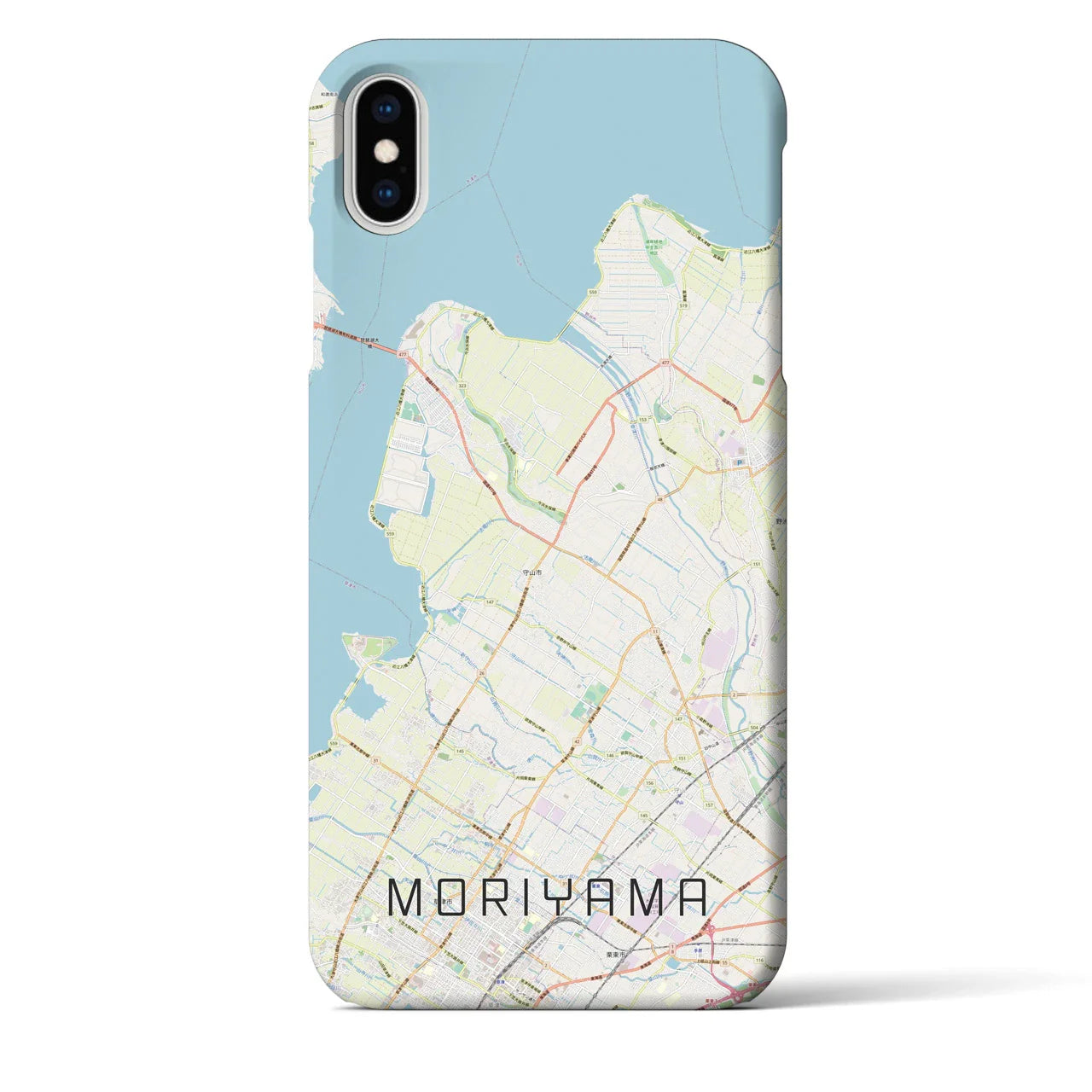 【守山(滋賀県)】地図柄iPhoneケース(バックカバータイプ)