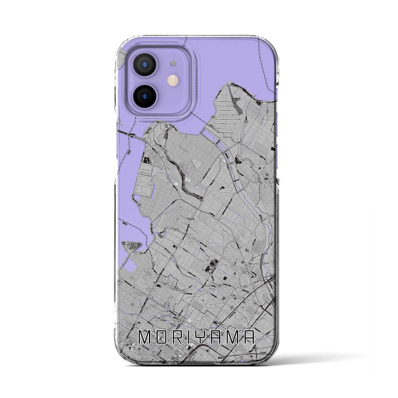 【守山(滋賀県)】地図柄iPhoneケース(クリアタイプ)