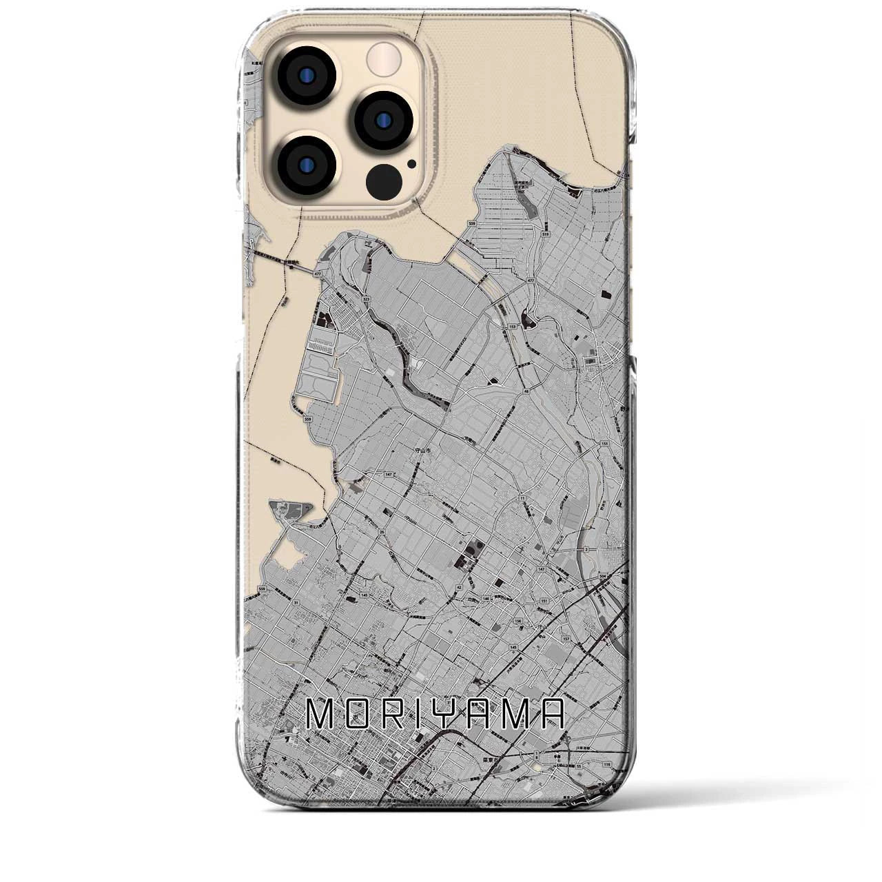 【守山(滋賀県)】地図柄iPhoneケース(クリアタイプ)