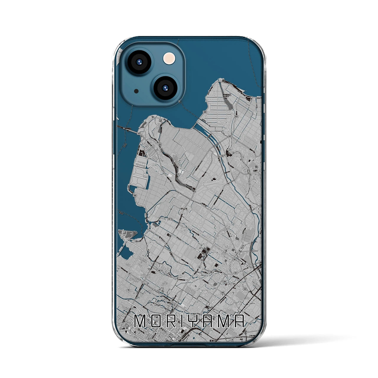 【守山(滋賀県)】地図柄iPhoneケース(クリアタイプ)