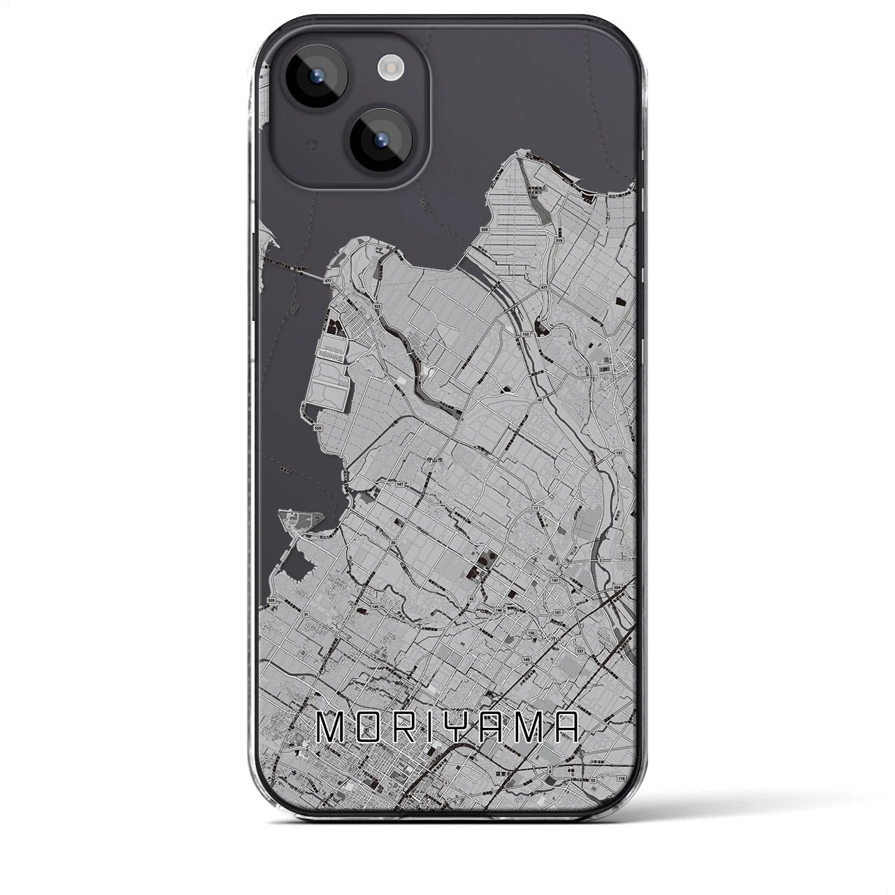 【守山(滋賀県)】地図柄iPhoneケース(クリアタイプ)