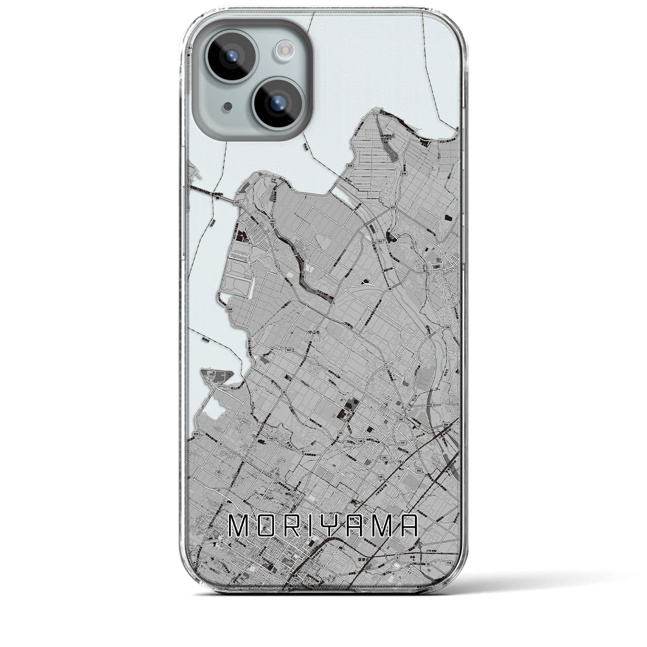 【守山(滋賀県)】地図柄iPhoneケース(クリアタイプ)