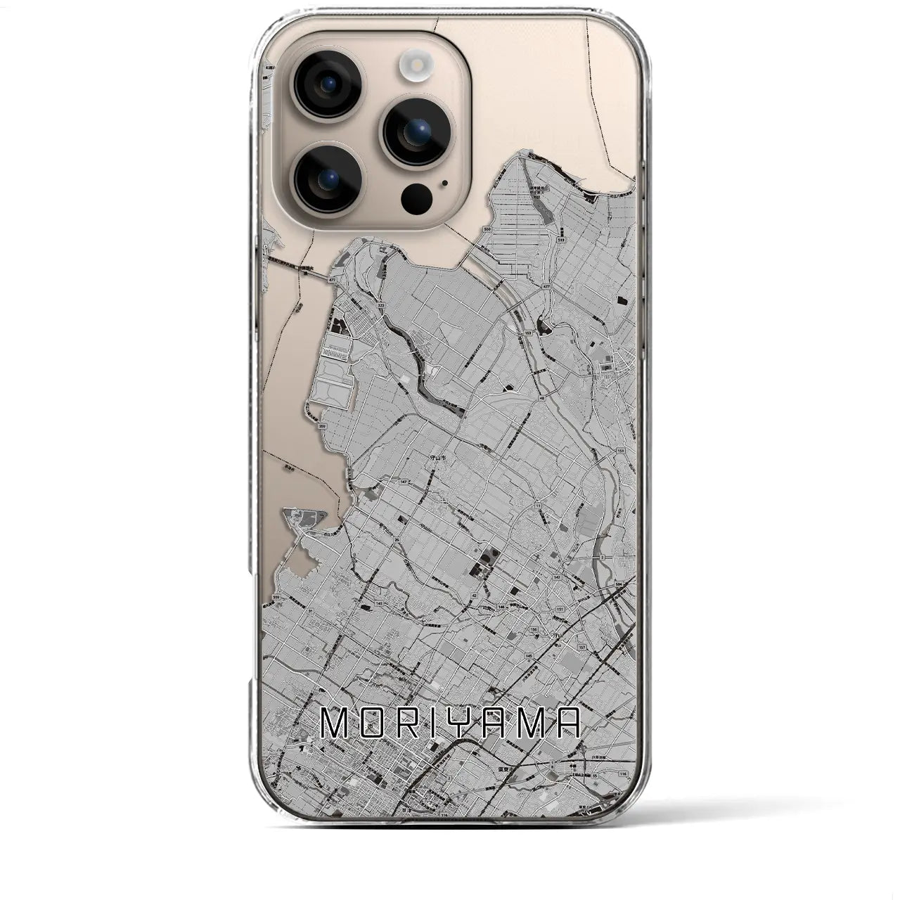 【守山(滋賀県)】地図柄iPhoneケース(クリアタイプ)