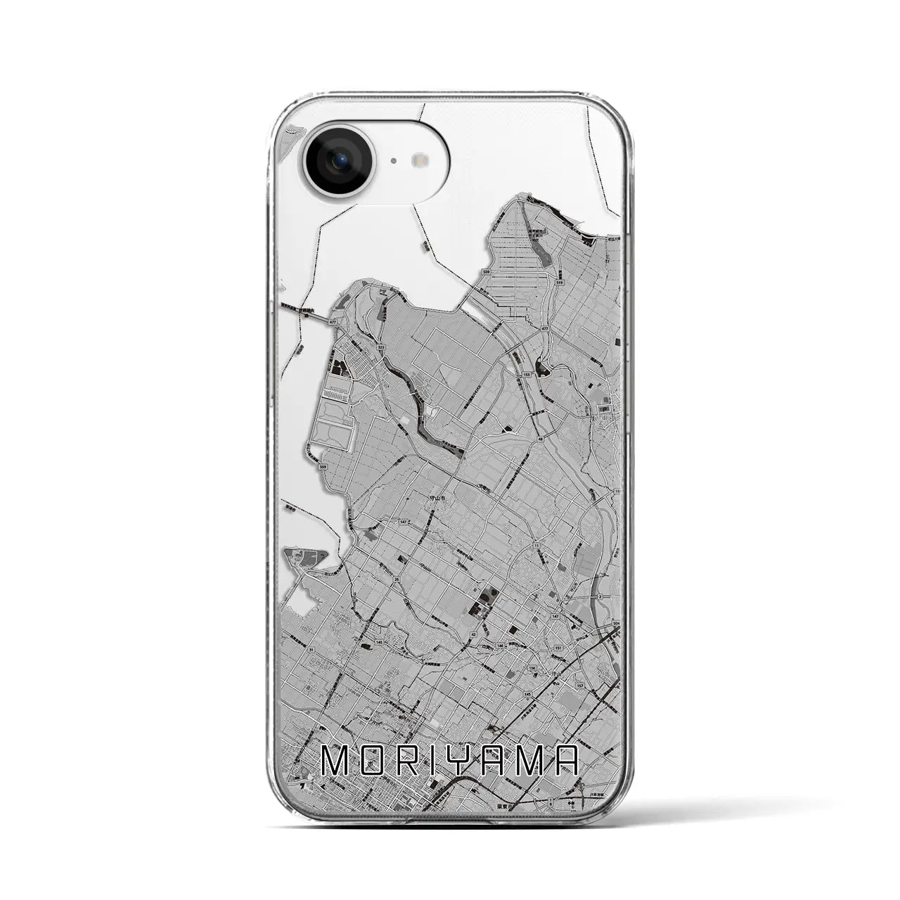 【守山(滋賀県)】地図柄iPhoneケース(クリアタイプ)