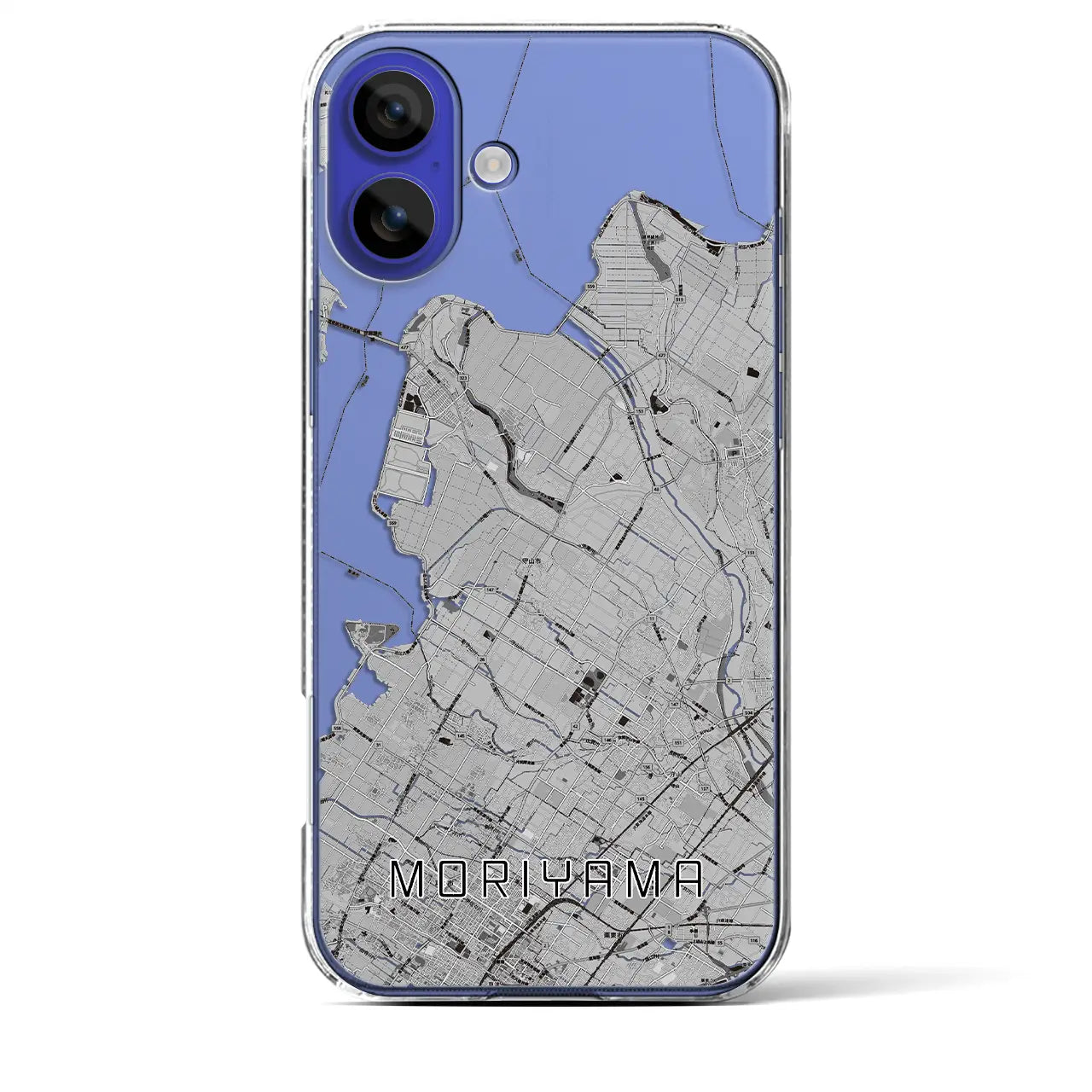 【守山(滋賀県)】地図柄iPhoneケース(クリアタイプ)