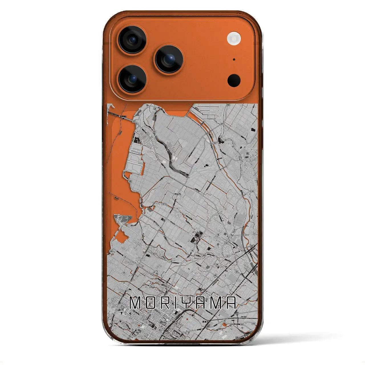 【守山(滋賀県)】地図柄iPhoneケース(クリアタイプ)