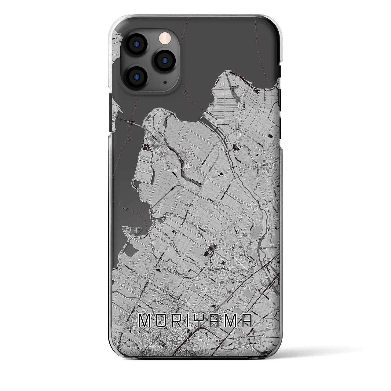 【守山(滋賀県)】地図柄iPhoneケース(クリアタイプ)