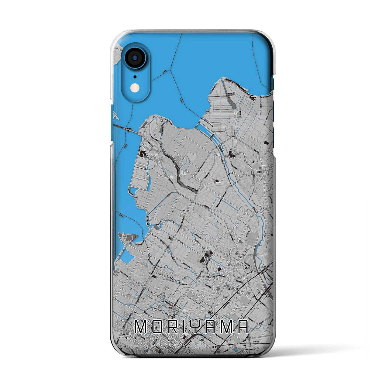 【守山(滋賀県)】地図柄iPhoneケース(クリアタイプ)