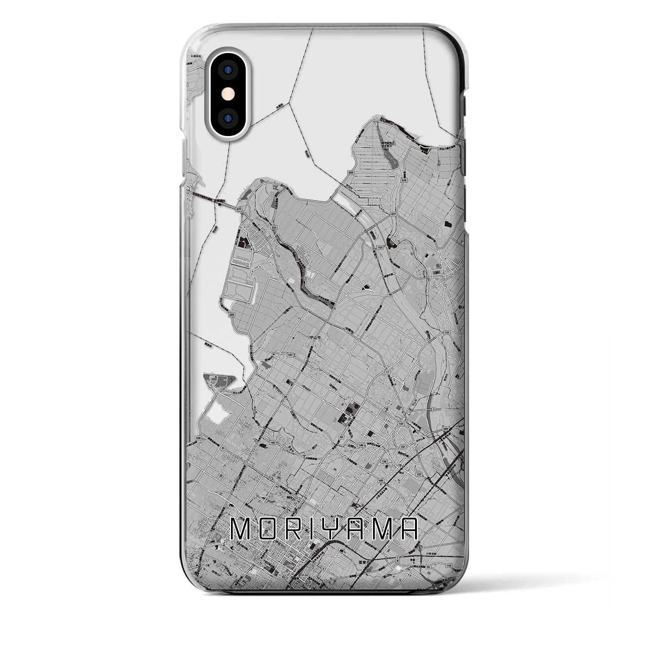 【守山(滋賀県)】地図柄iPhoneケース(クリアタイプ)