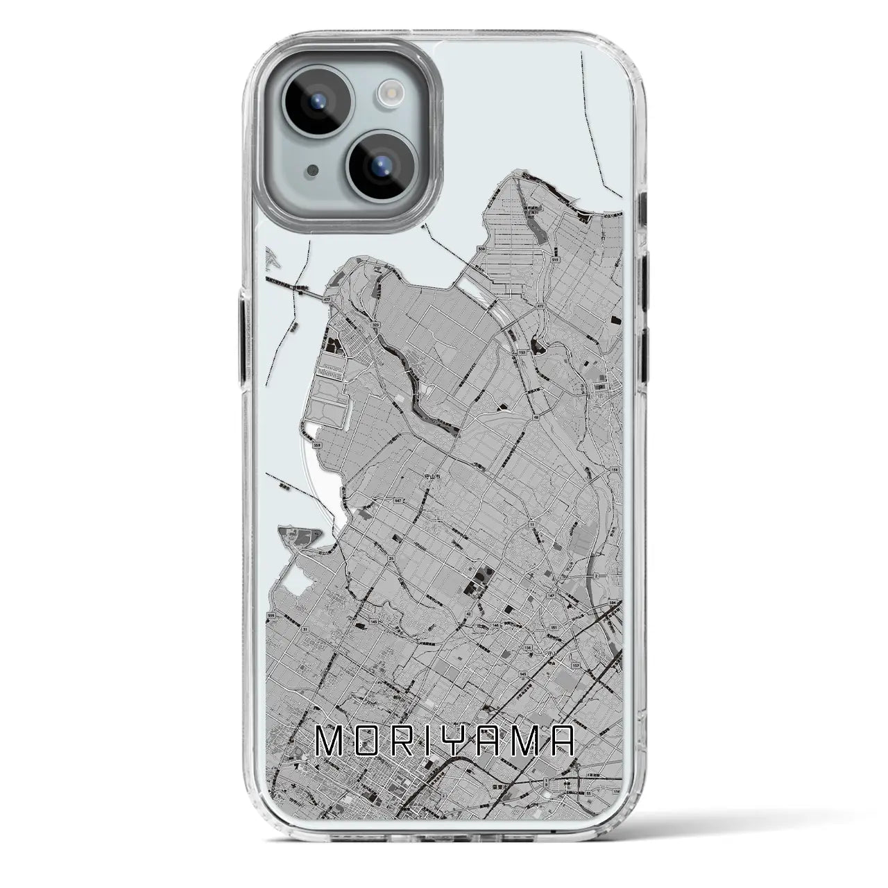 【守山(滋賀県)】地図柄iPhoneケース(MagSafeタイプ)