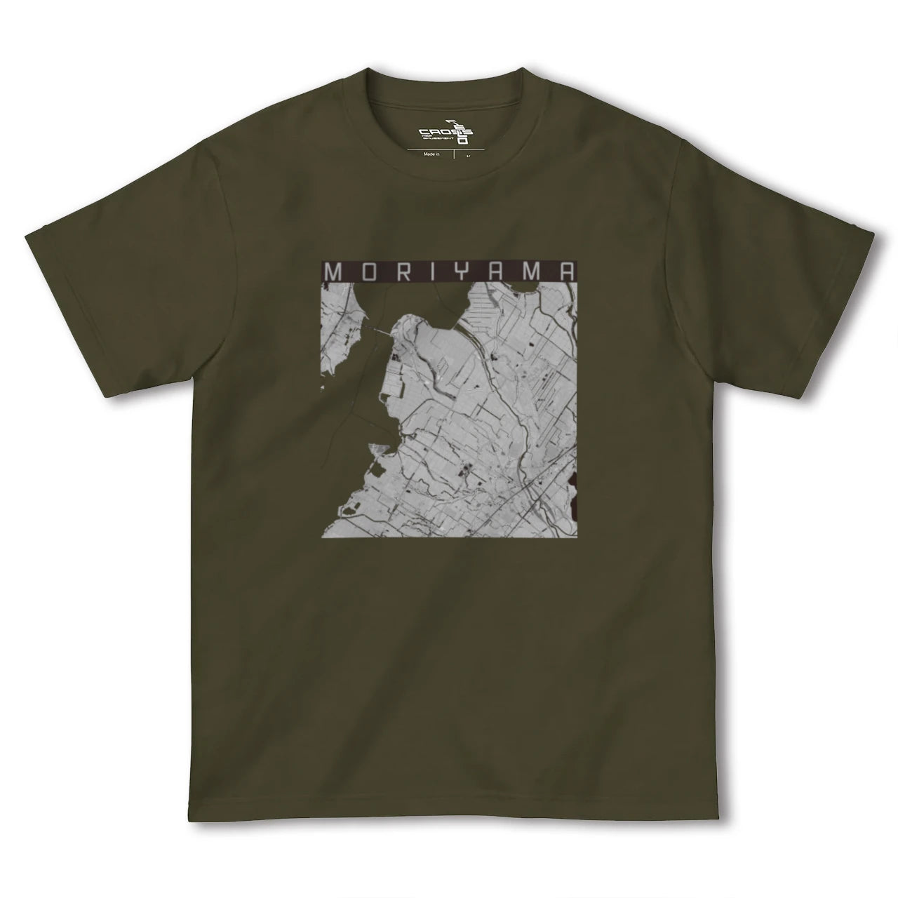 【守山(滋賀県)】地図柄ヘビーウェイトTシャツ