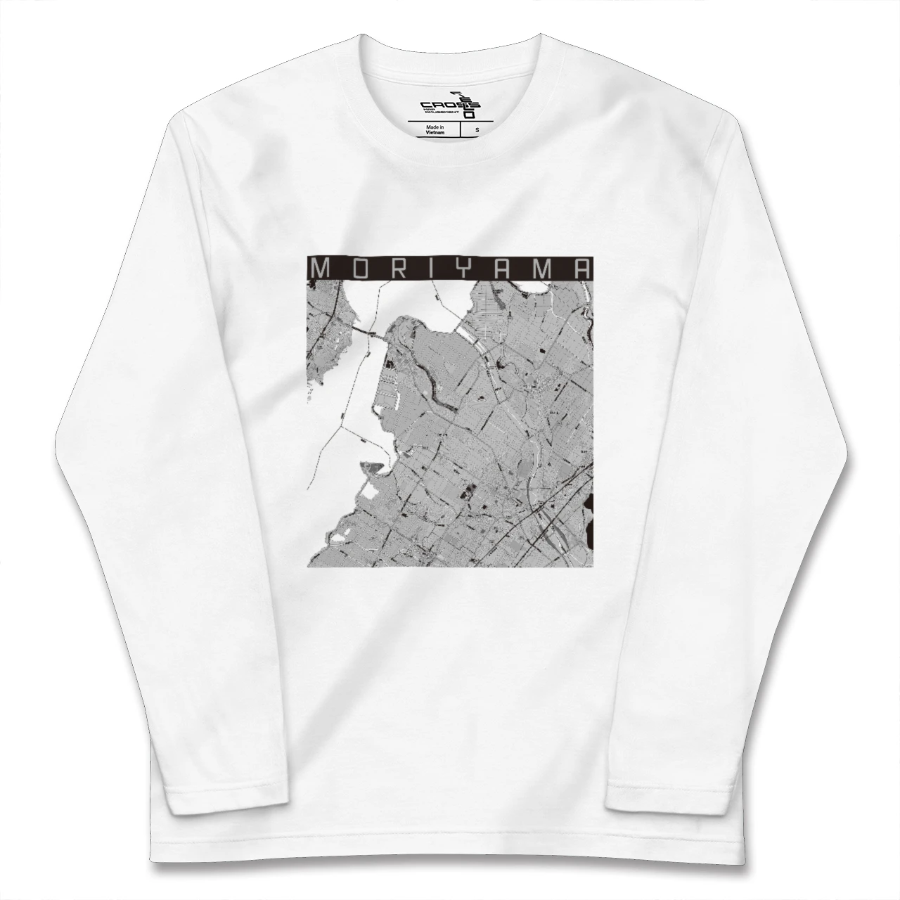 【守山(滋賀県)】地図柄ロングスリーブTシャツ