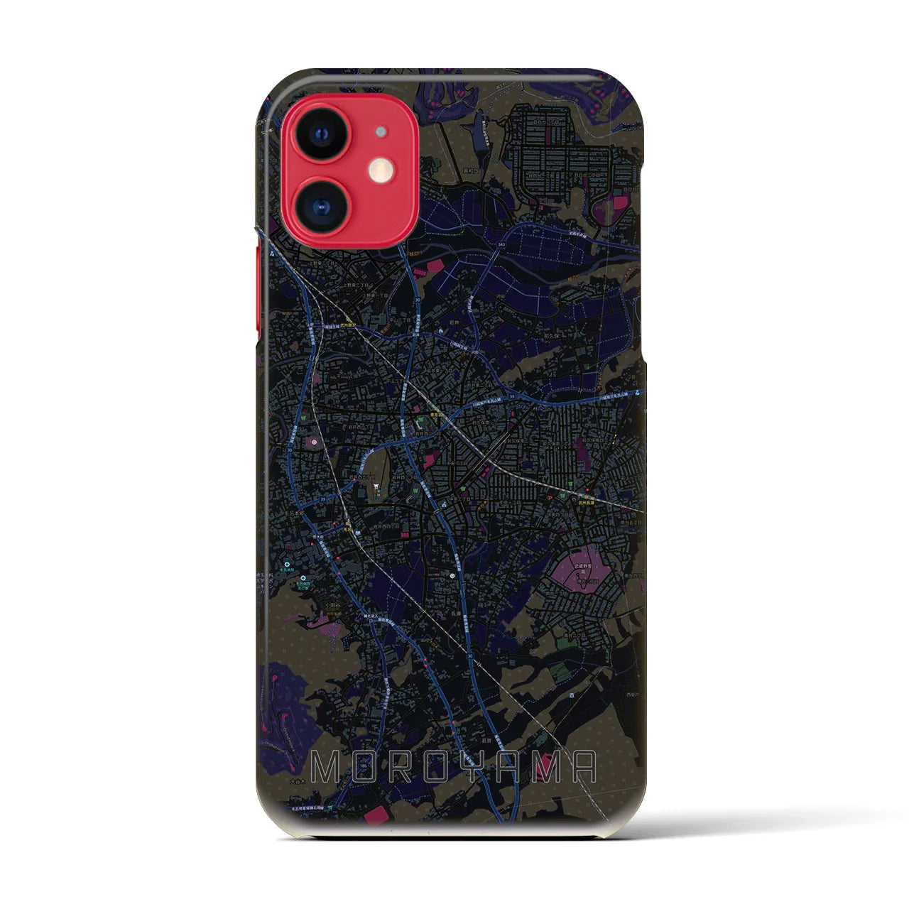 【毛呂山(埼玉県)】地図柄iPhoneケース(バックカバータイプ)