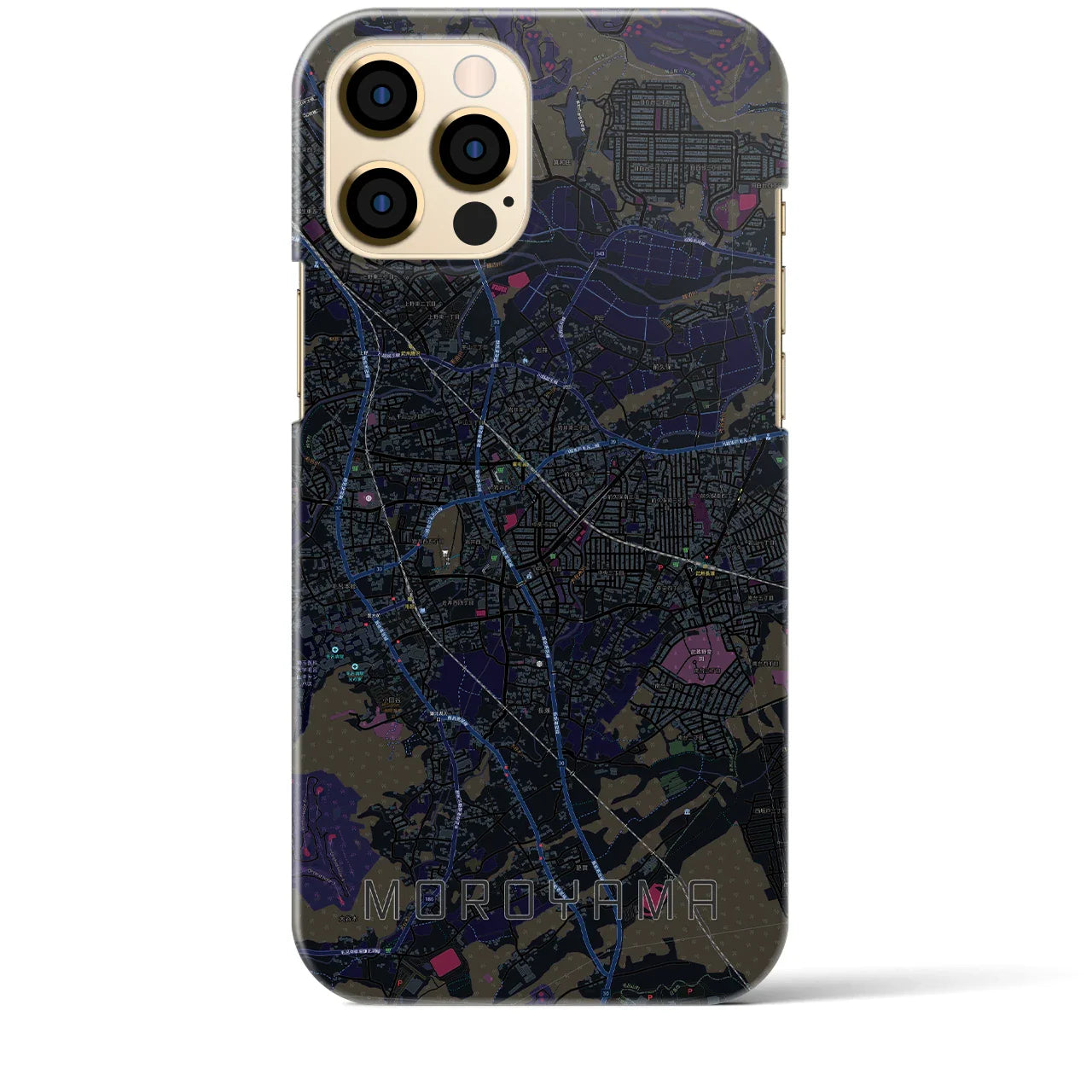 【毛呂山(埼玉県)】地図柄iPhoneケース(バックカバータイプ)