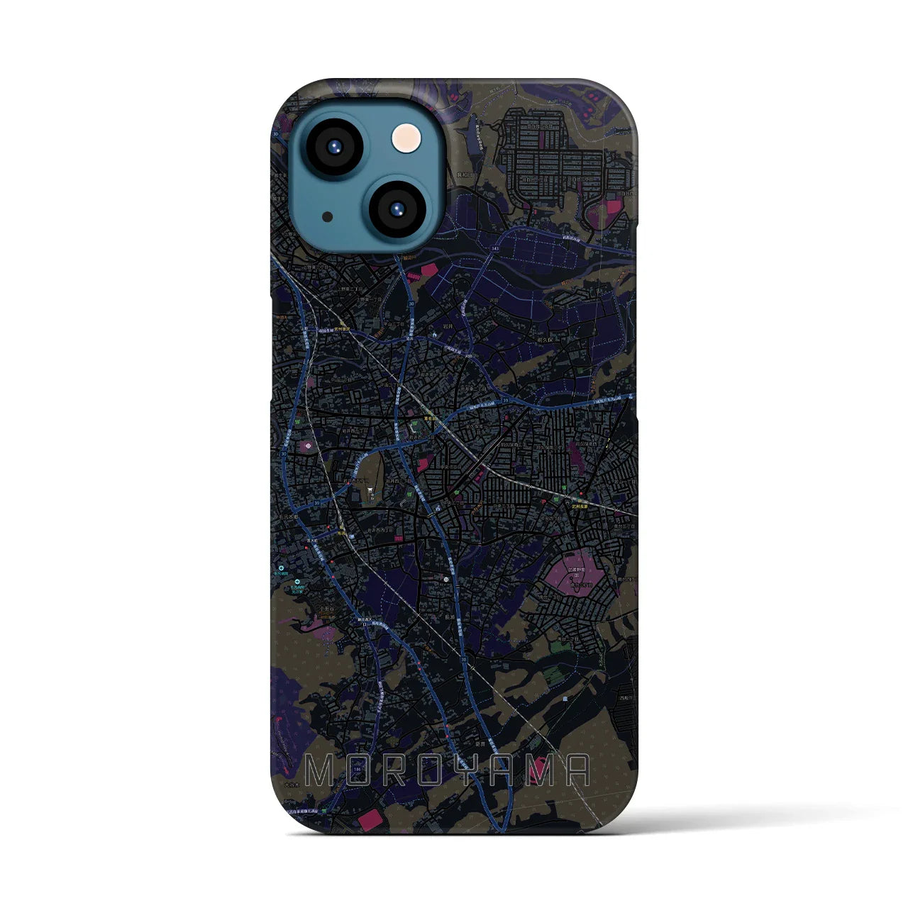【毛呂山(埼玉県)】地図柄iPhoneケース(バックカバータイプ)