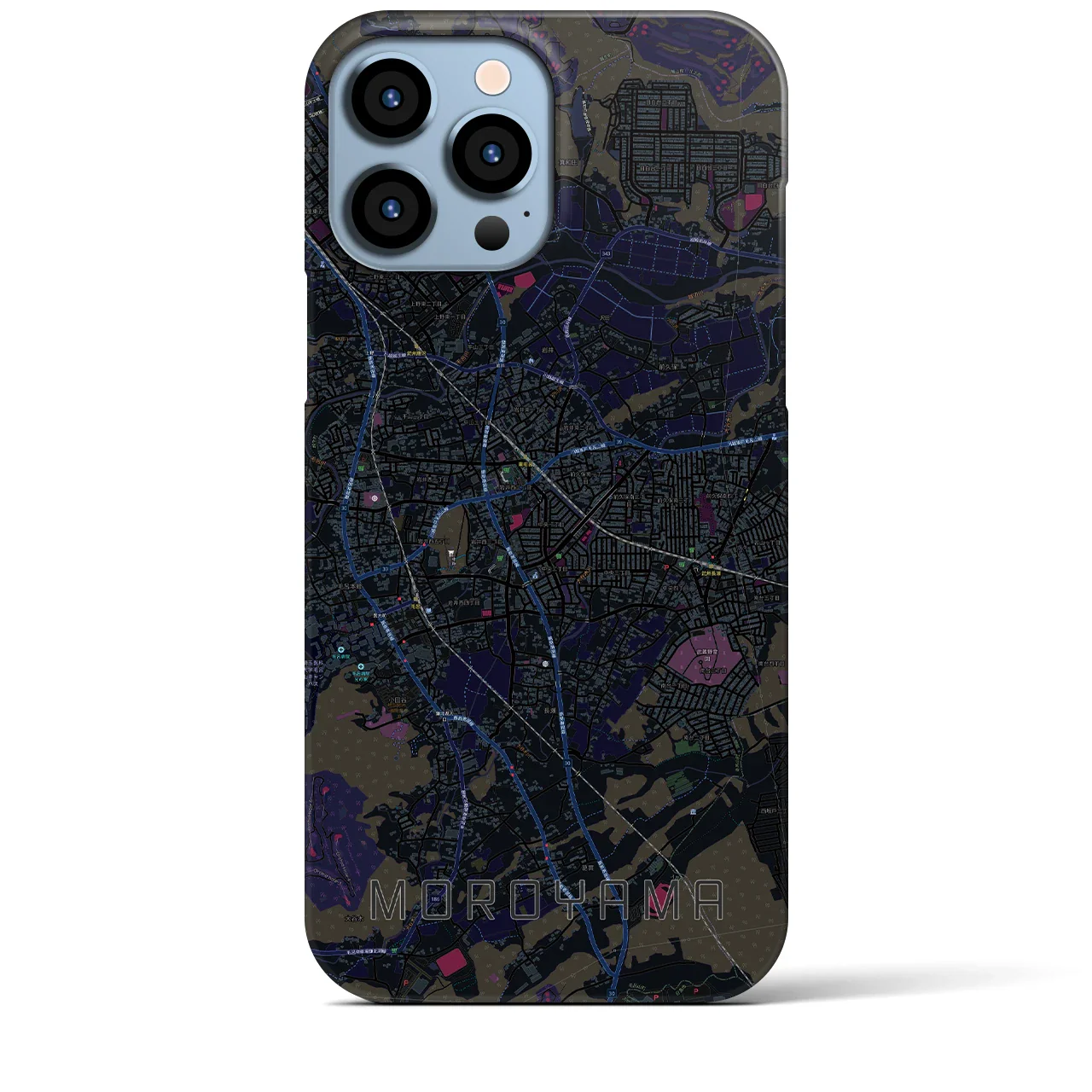 【毛呂山(埼玉県)】地図柄iPhoneケース(バックカバータイプ)