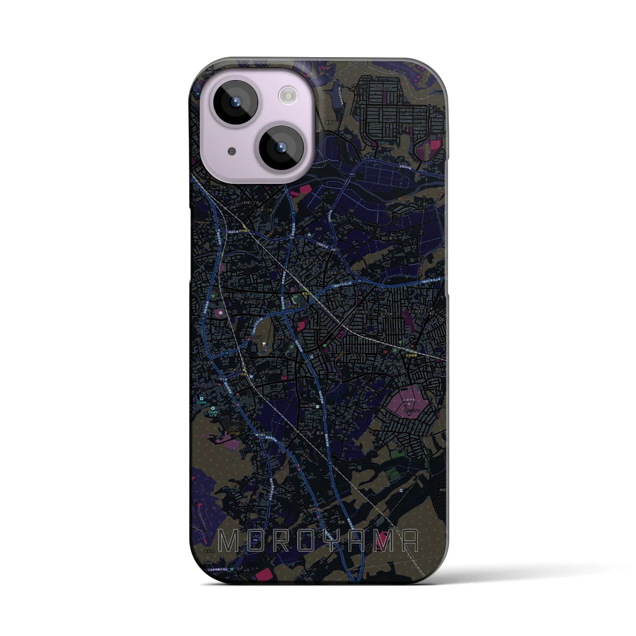 【毛呂山(埼玉県)】地図柄iPhoneケース(バックカバータイプ)