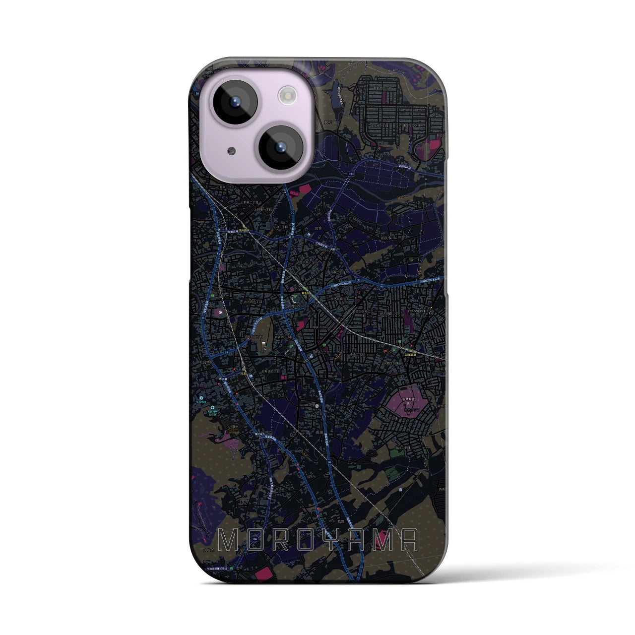 【毛呂山(埼玉県)】地図柄iPhoneケース(バックカバータイプ)