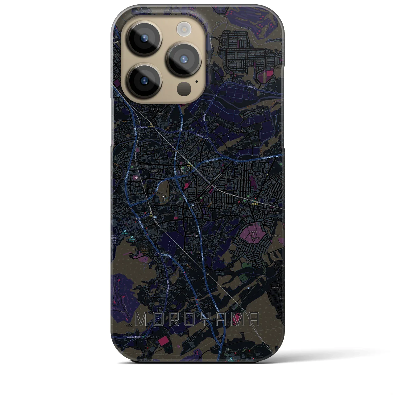 【毛呂山(埼玉県)】地図柄iPhoneケース(バックカバータイプ)