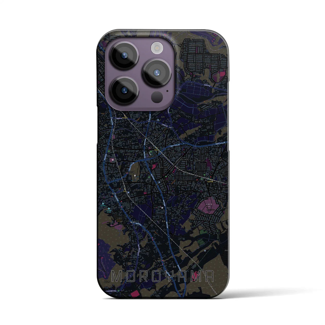 【毛呂山(埼玉県)】地図柄iPhoneケース(バックカバータイプ)
