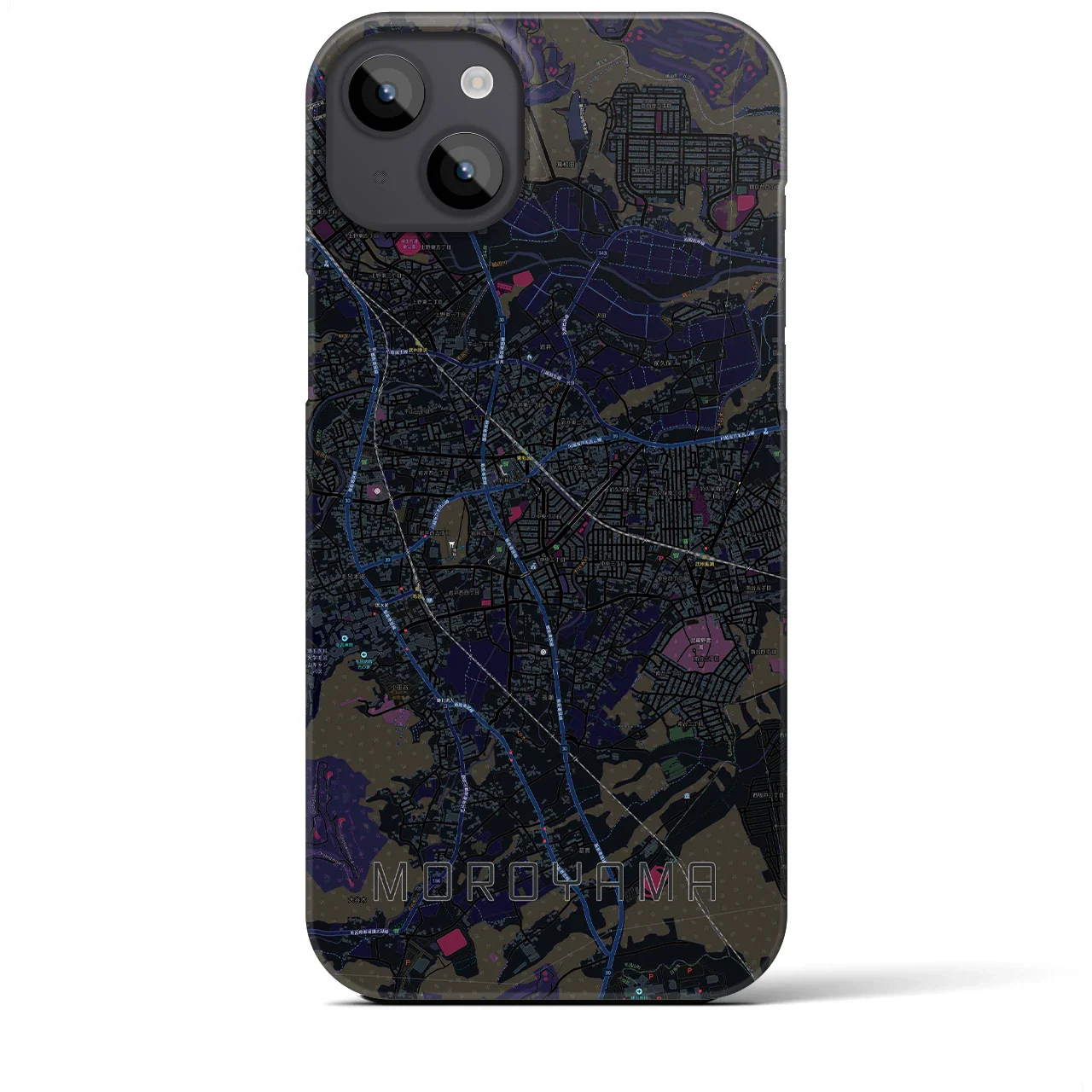 【毛呂山(埼玉県)】地図柄iPhoneケース(バックカバータイプ)