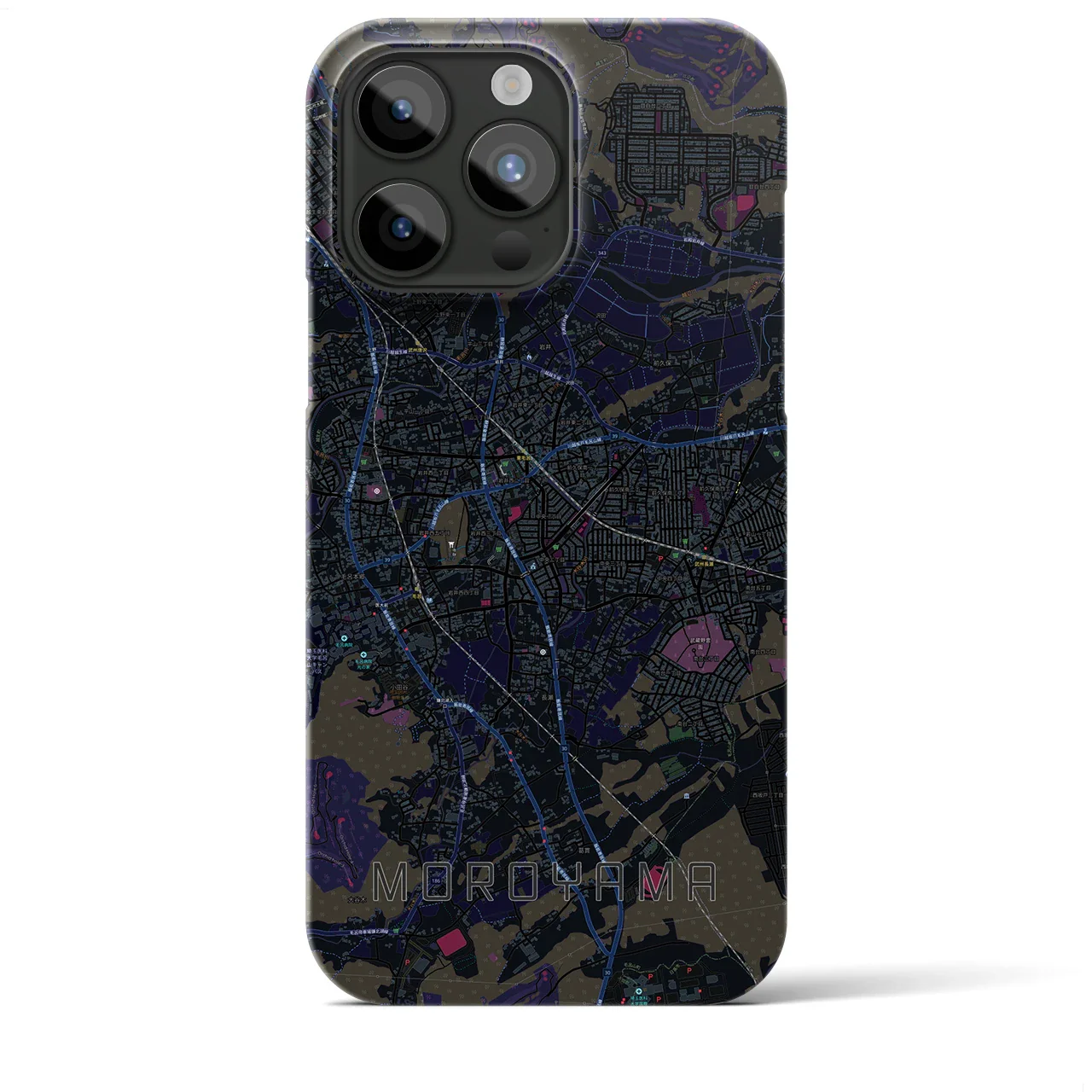 【毛呂山(埼玉県)】地図柄iPhoneケース(バックカバータイプ)