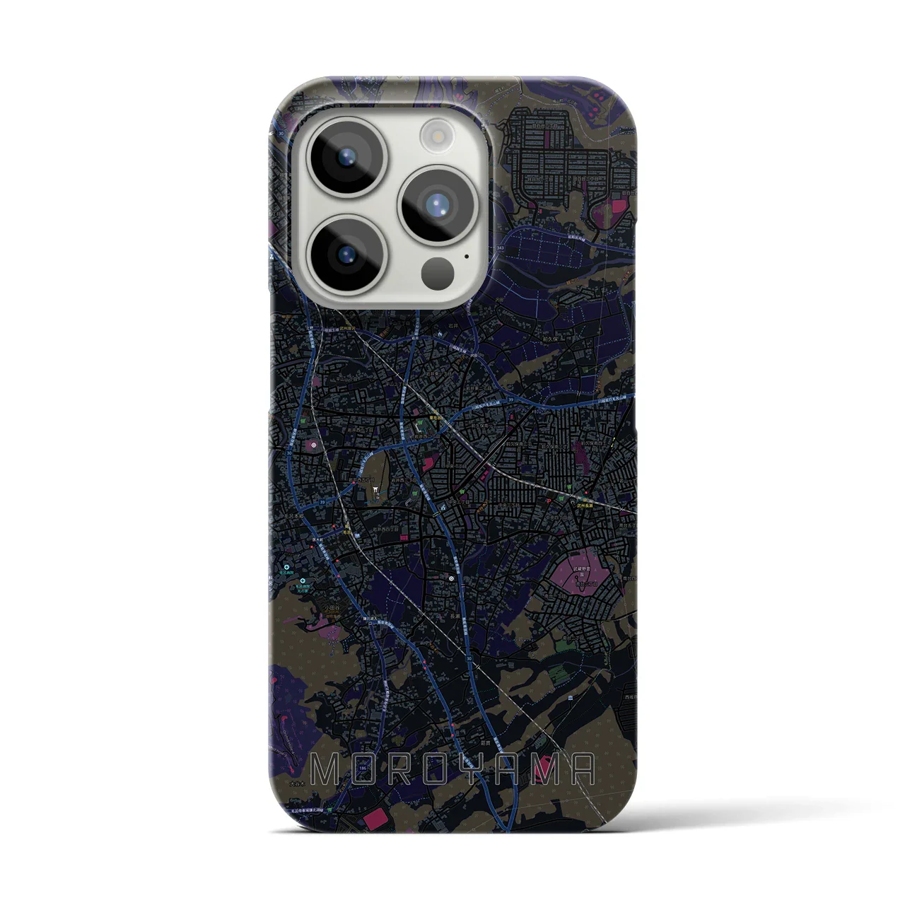 【毛呂山(埼玉県)】地図柄iPhoneケース(バックカバータイプ)