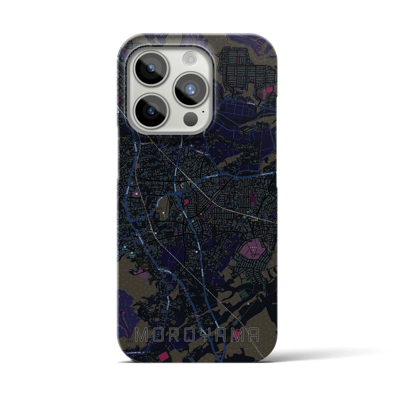 【毛呂山(埼玉県)】地図柄iPhoneケース(バックカバータイプ)