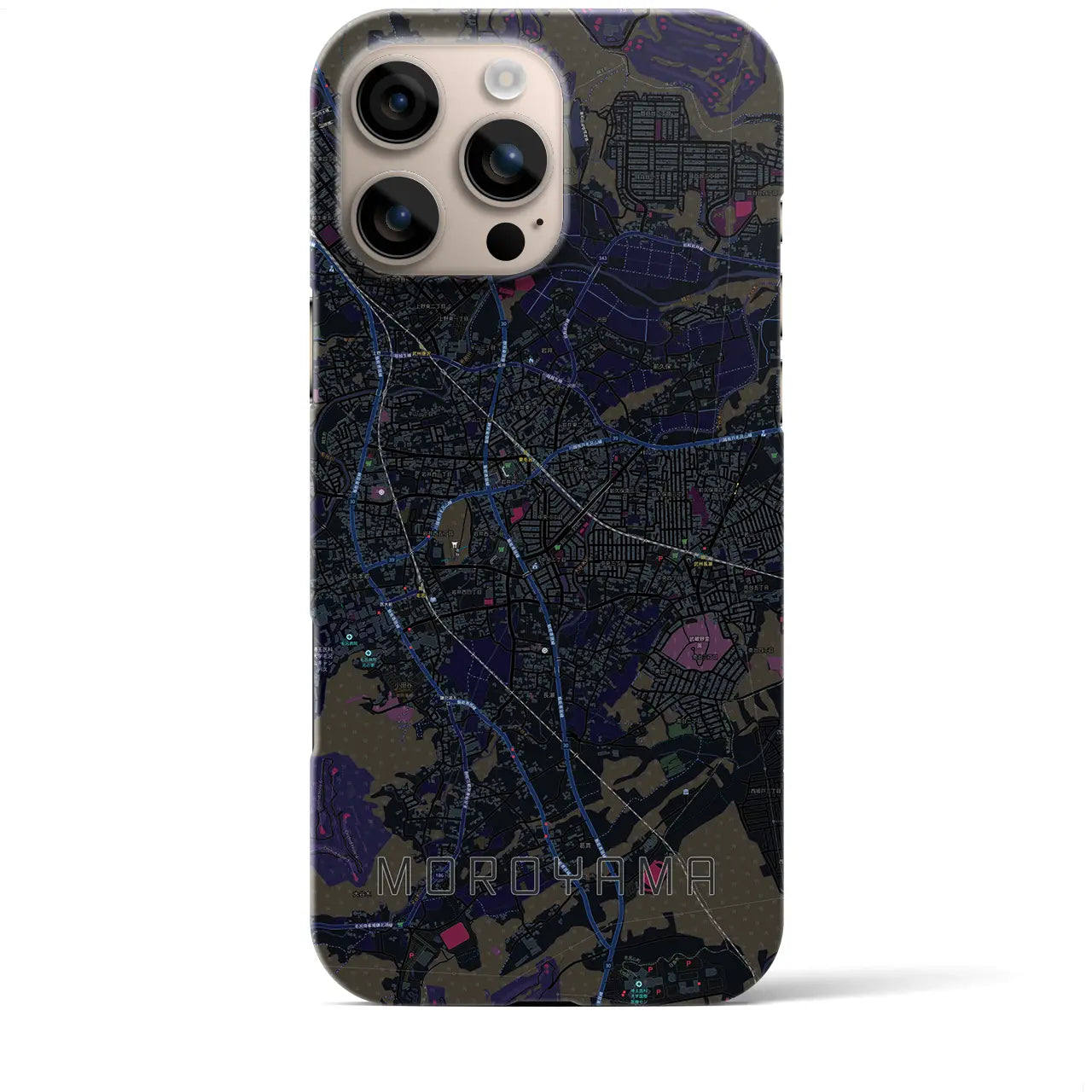 【毛呂山(埼玉県)】地図柄iPhoneケース(バックカバータイプ)