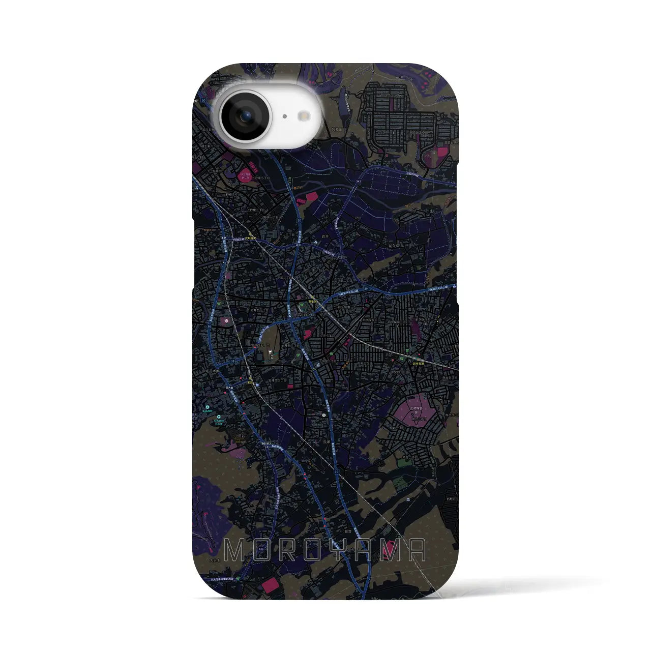 【毛呂山(埼玉県)】地図柄iPhoneケース(バックカバータイプ)