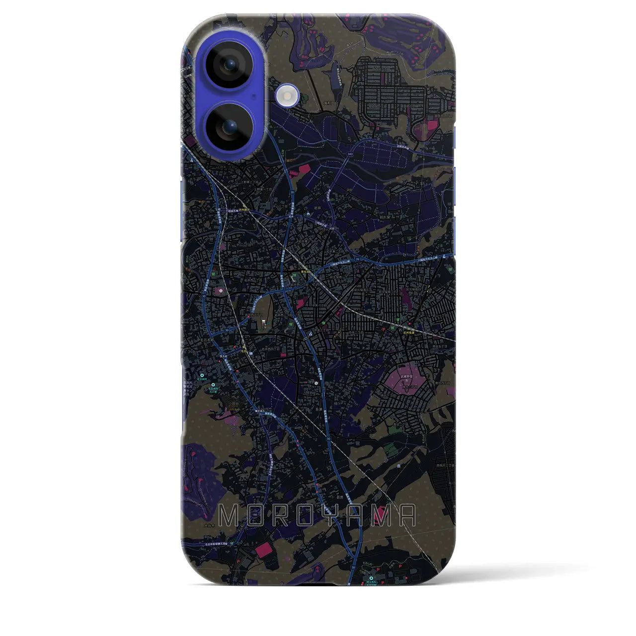 【毛呂山(埼玉県)】地図柄iPhoneケース(バックカバータイプ)