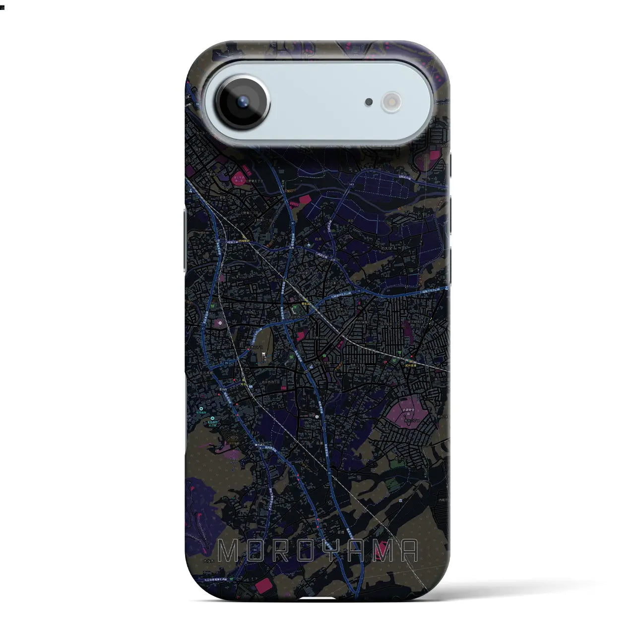 【毛呂山(埼玉県)】地図柄iPhoneケース(バックカバータイプ)