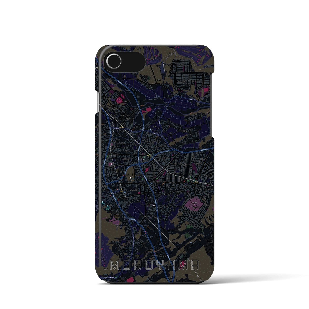 【毛呂山(埼玉県)】地図柄iPhoneケース(バックカバータイプ)
