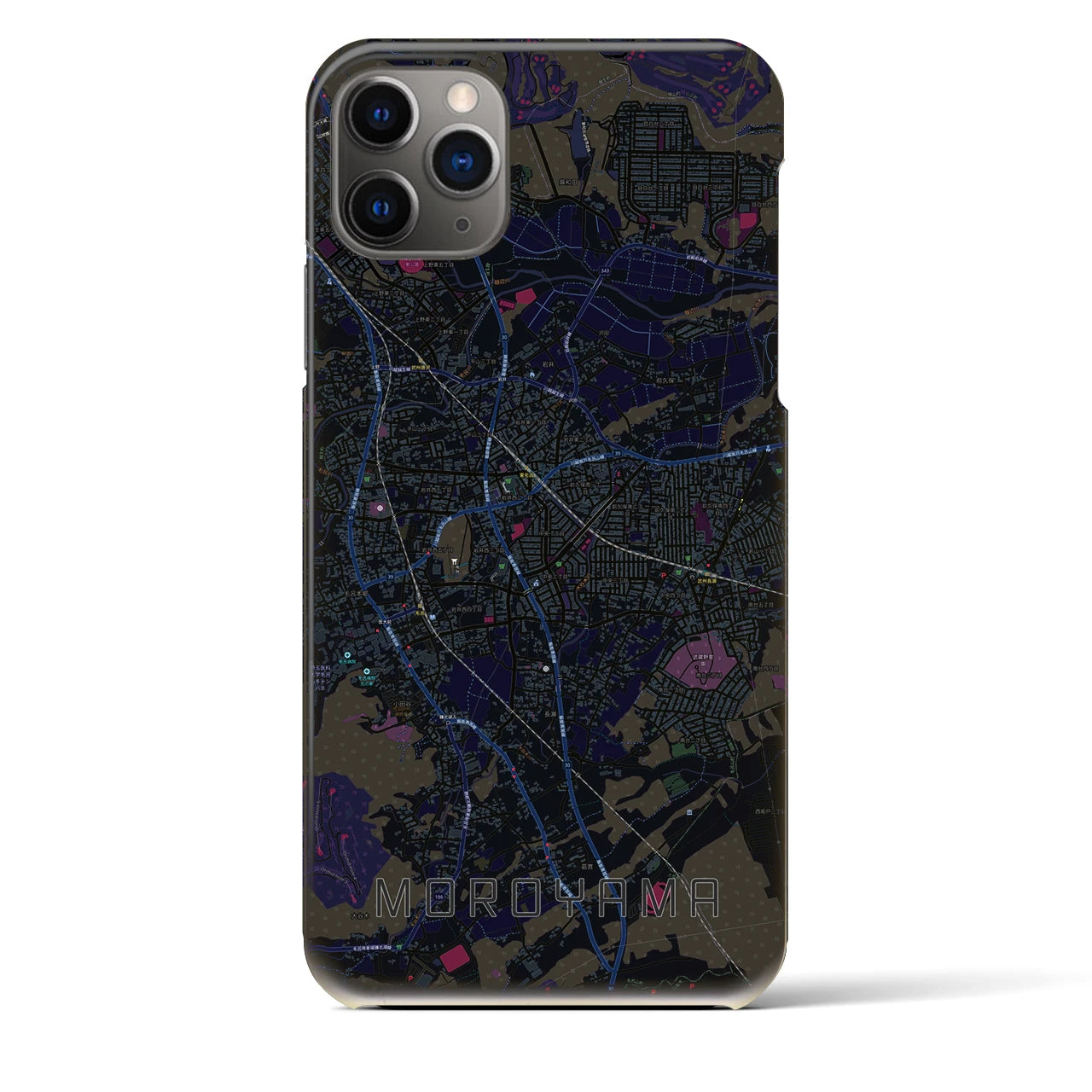 【毛呂山(埼玉県)】地図柄iPhoneケース(バックカバータイプ)