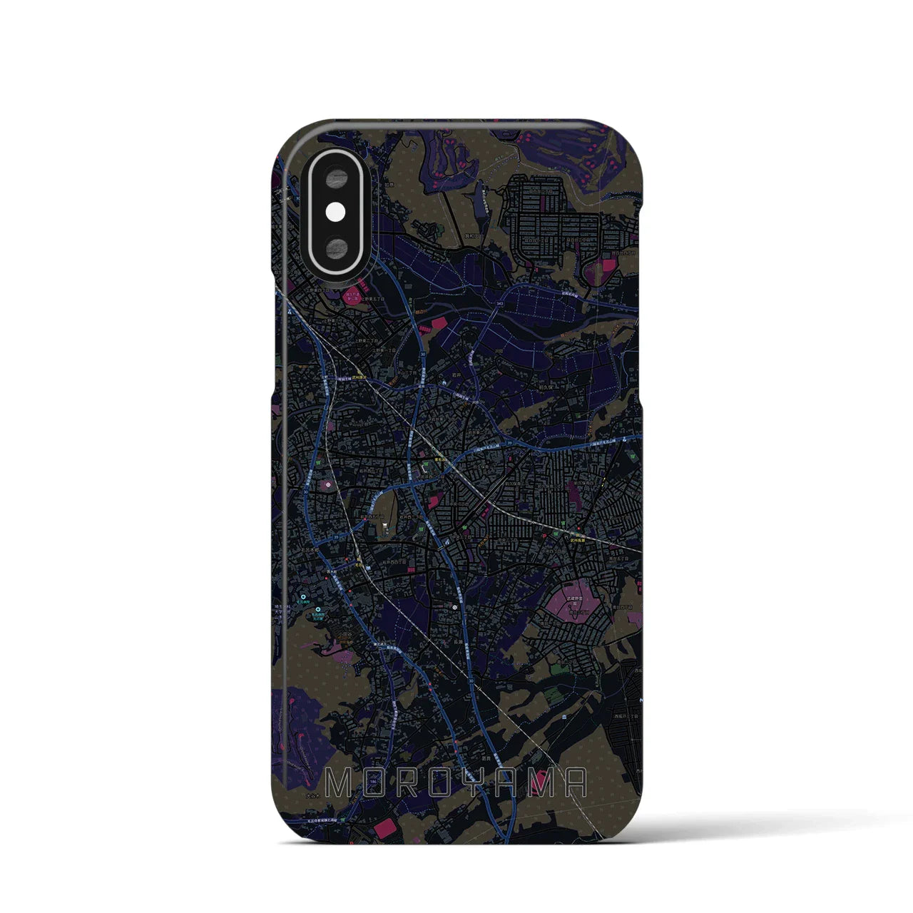 【毛呂山(埼玉県)】地図柄iPhoneケース(バックカバータイプ)