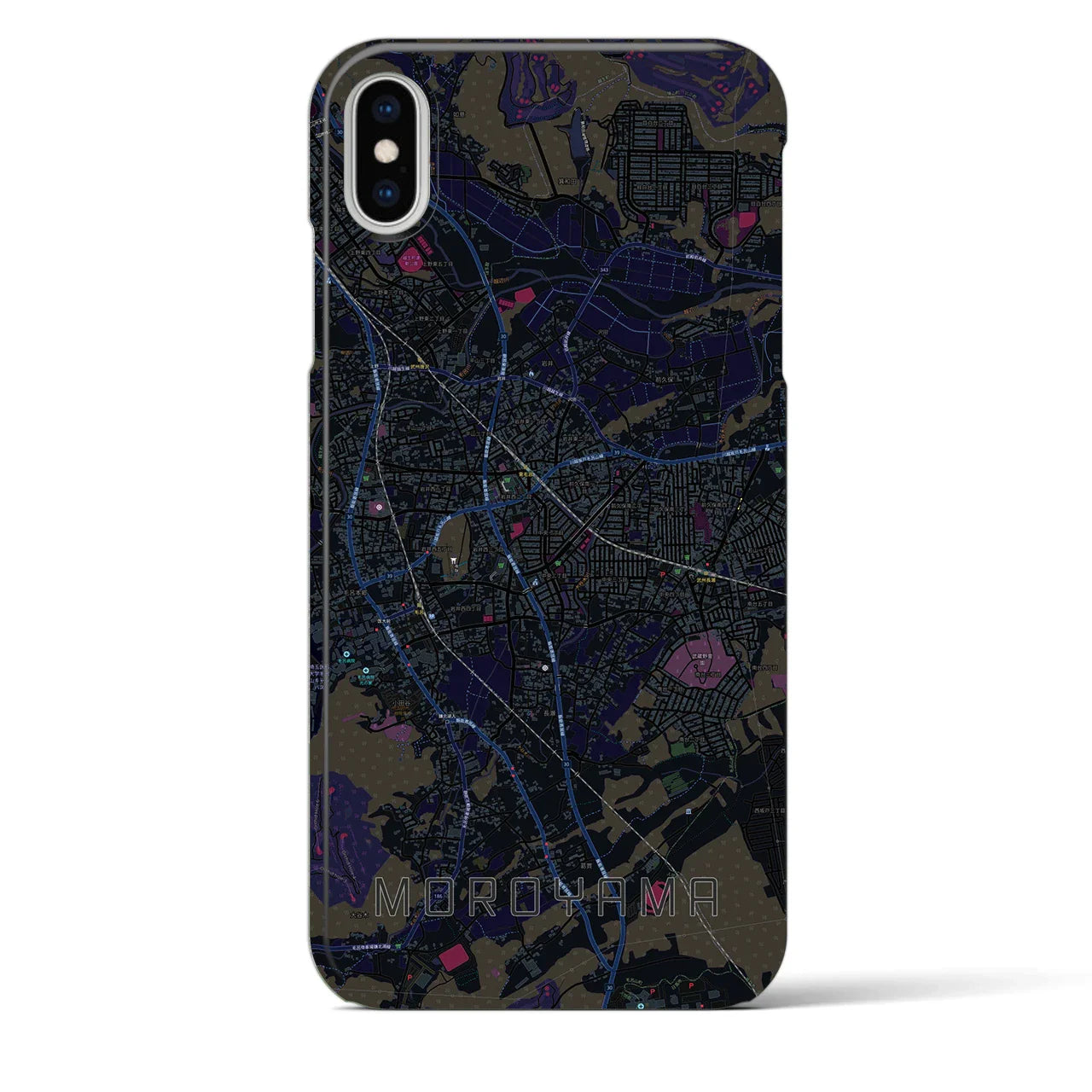 【毛呂山(埼玉県)】地図柄iPhoneケース(バックカバータイプ)