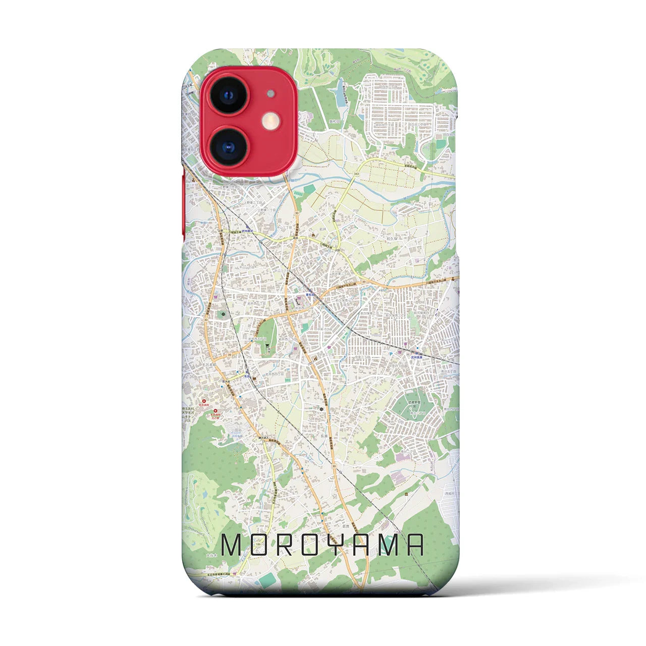 【毛呂山(埼玉県)】地図柄iPhoneケース(バックカバータイプ)