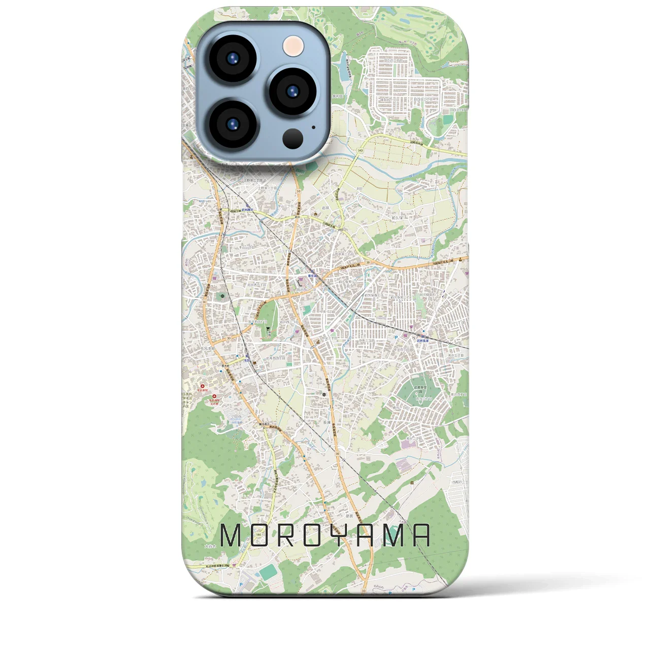 【毛呂山(埼玉県)】地図柄iPhoneケース(バックカバータイプ)