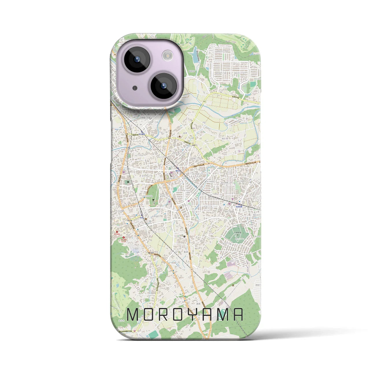 【毛呂山(埼玉県)】地図柄iPhoneケース(バックカバータイプ)
