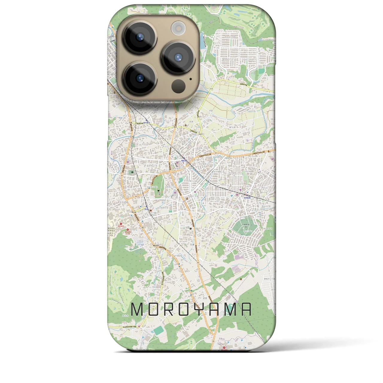 【毛呂山(埼玉県)】地図柄iPhoneケース(バックカバータイプ)